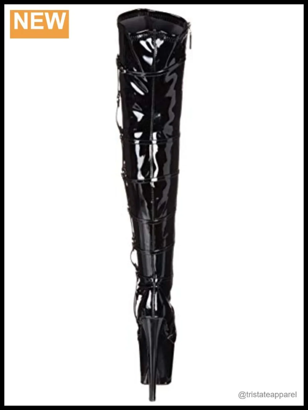 Over-the-Knee Platform Boots with Stiletto Heel Round Toe Zip